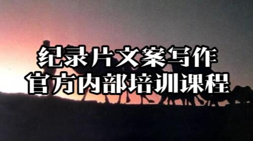 【034】：官方内部纪录片文案写作培训课程[吾爱神器]