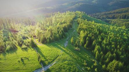 日出时的山谷景观[4K]