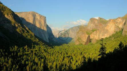 约塞米蒂公园日落的时间流逝[]