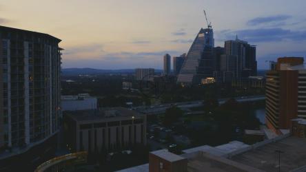 大城市大河的航拍[免费商用]