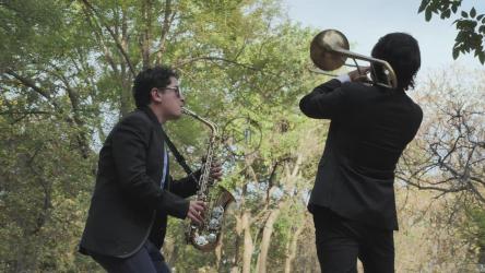 大自然中的一对爵士音乐家[4K免费商用]