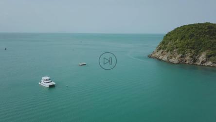 小岛美景鸟瞰图[4K免费商用]