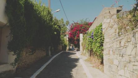 Sunny streets of a small tourist town[免费商用]