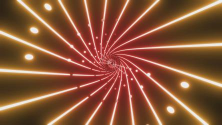 Circular tunnel of lines and points of light[4K]