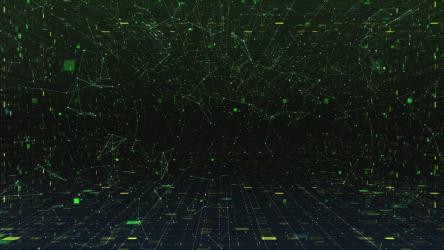 在投资图表的虚拟场景中飞行[4K]