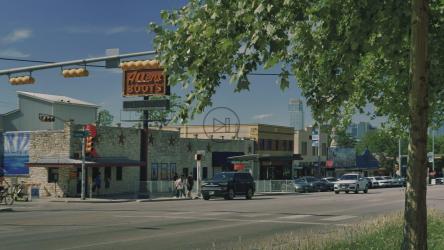 走在德克萨斯州奥斯汀市阳光明媚的街道上[免费商用]