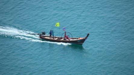 Motorboat sailing on the sea[]