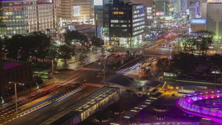 名古屋城市景观夜间延时[]