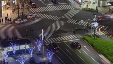 京都的城市十字路口和交通[]