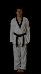 黑带空手道战士的弓[免费商用竖屏]