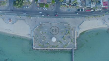 城市海岸公园鸟瞰图[免费商用]