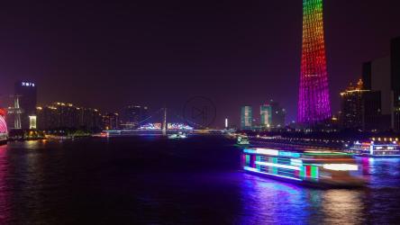 广州城市景观与河流交通[4K]