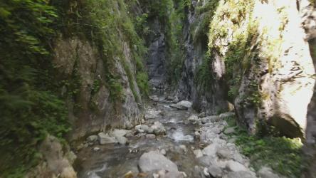 两侧有两个岩层的溪流[4K]