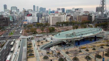 Activity in a big city from above[4K]