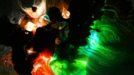 荧光墨水的抽象错觉[4K]