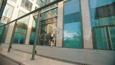 Entrepreneur going out to make a call[]