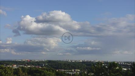 云朵在城市林地投下阴影[4K]