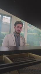 西装男在弹三角钢琴[免费商用竖屏]