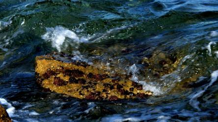 海浪和海岸岩石的质地[4K]