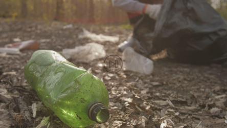 在大自然中清理垃圾的人[]