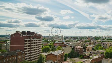 Landscape from the top of a city on a sunny day[4K]