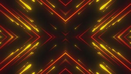 黄色和红色尾灯在棱镜中移动[4K]