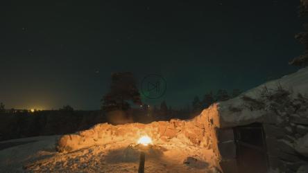 雪地里的篝火[4K]