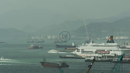 香港港船只交通繁忙[4K]
