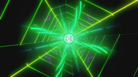 浅绿色线条墙隧道[4K]