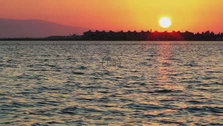 日落时分的摩托艇[]