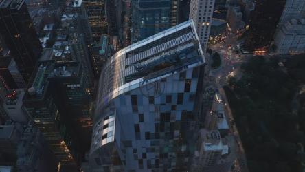 从上面看抽象的摩天大楼[4K]