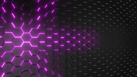 霓虹灯的未来主义蜂窝[4K]