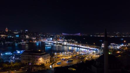 夜间城市灯光的延时[4K]