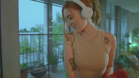 女人打扫她的房子跳舞快乐[4K免费商用]