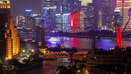 上海的多彩城市景观[4K]