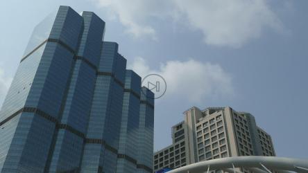 曼谷天空漫步中摩天大楼的时间流逝[4K]