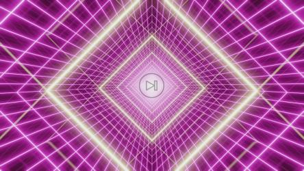 带有紫色激光的方形赛博朋克隧道[]