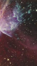 蓝色星云周围闪耀的恒星[免费商用竖屏]