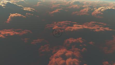 飞越落日照耀下的云彩[4K]