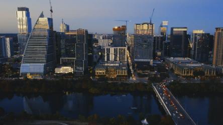 从高处俯瞰大城市的全景[免费商用]