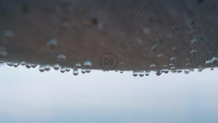 雨滴穿过织物[4K]