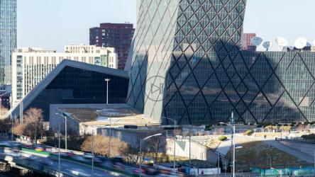 从上方拍摄的北京市的交通[4K]