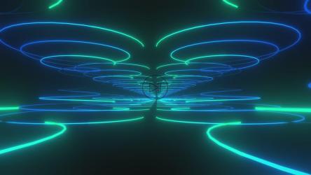 在两个有螺旋光的平台之间[4K]