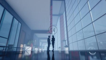 公司大楼里的商务人员[]