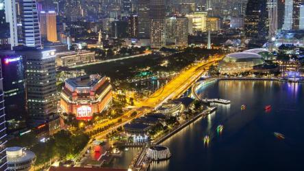 新加坡城市夜景，延时[4K]
