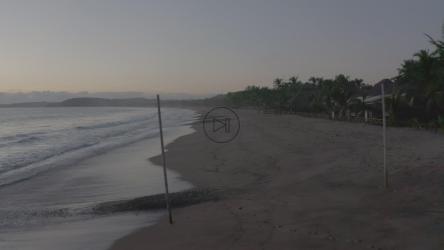 日落海滩空中之旅[免费商用]