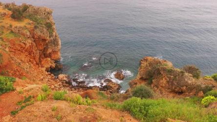 Rocky seashore, high view[]