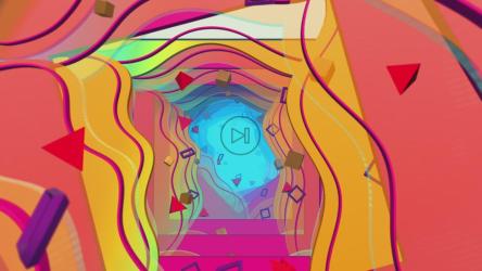 具有曲线、形状和颜色的抽象隧道[4K]