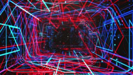 充满光线的旋转抽象隧道[]