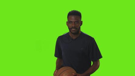 绿底篮球运动员[4K免费商用]